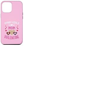 Sorry Girls Mommy is My Valentine C&oelig;urs l&eacute;opard et Plaid Coque pour iPhone 12 Pro Max