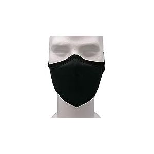 YPM Masque Facial Noir 3 Couches Lavable Polyester avec Filtre pour Homme 1 Unité