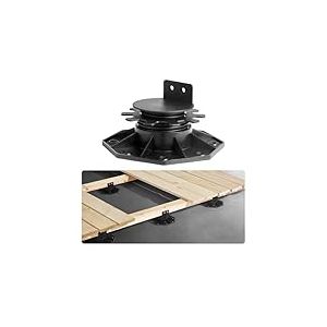 VEVOR Plot de Terrasse, Lot de 12, Support de Terrasse en Plastique PP, Hauteur Réglable 30-60 mm, Capacité de Charge 907 kg, Base de Fondation de Plateforme, pour Jardin Sols en Bois, Béton, Métal