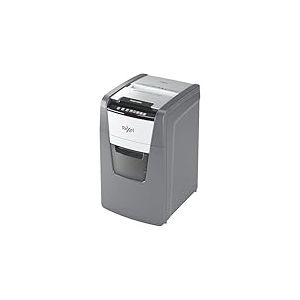 Rexel Optimum 2020130XCH AutoFeed+ 130X Destructeur de documents automatique 130 feuilles Niveau de sécurité P4 Coupe croisée pour petits bureaux 44 l