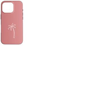 Rose pâle - Feuilles de Palmier Chic - Plage Tropicale Coque pour iPhone 16 Pro