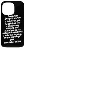 Cadeaux D&ocirc;les pour Belle Fille &agrave; Ma Ch&egrave;re Belle Fille Coque pour iPhone 13 Pro