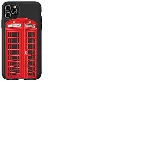 Cabine téléphonique anglaise, dessin à la main Coque pour iPhone 11 Pro Max