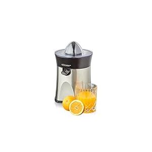 cloer 6815 Presse-Agrumes Électrique 2-en-1 – Cônes Petit et Grand, Arrêt Automatique, Bec Anti-Goutte, Pièces Lavables, Pied Antidérapant, 100W, Tamis en Inox