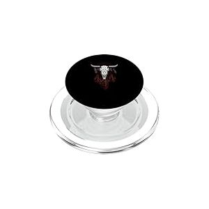 Cr&acirc;ne ou cr&acirc;ne de Taureau boh&eacute;mien Western Cowgirl Rod&eacute;o Girl PopSockets PopGrip pour MagSafe