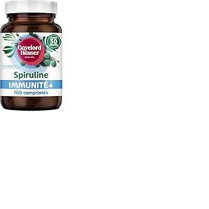 GAYELORD HAUSER &ndash; Comprim&eacute;s Immunit&eacute; plus &agrave; la Spiruline BIO &ndash; Soutient les D&eacute;fenses Naturelles &ndash; Riche en Vitamine B12 &ndash; Cure de 30 Jours &ndash; 180 Comprim&eacute;s &ndash; 90 g