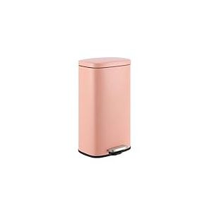 happimess HPM1011F Curtis Poubelle à ouverture étagée, résistante aux traces de doigts, moderne, minimaliste pour la maison, cuisine, buanderie, bureau, chambre, salle de bain, rose flamant rose