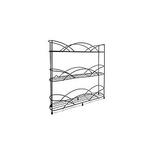 joeji's Kitchen Rangement Epices - Support Etagere a Epices Noire - Comprend 2 Ventouses, Parfait pour Stocker Les Épices et Les Herbes, Peut Contenir 21 Pots Range Epices Cuisine…