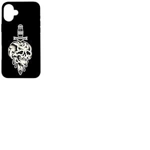 Dague &agrave; Travers Le cr&acirc;ne Traditionnel Tatouage Flash Coque pour iPhone 16 Plus