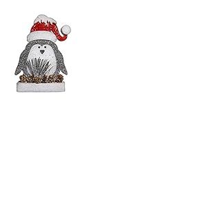 SHATCHI Pingouin de No&euml;l en Mousse paillet&eacute;e pour fen&ecirc;tre, Mur, Porte, Maison, d&eacute;coration de No&euml;l, 42 cm/32 cm/20 cm, 32 cm