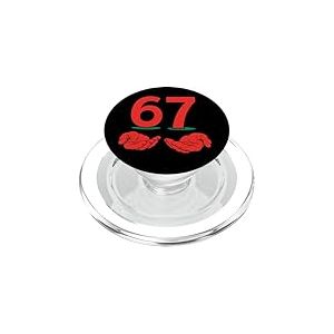 Funny Six Seven 6 7 Hands Meme Trendy Gen Alpha Christmas PopSockets PopGrip pour MagSafe