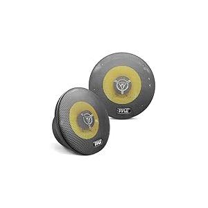 Pyle Haut Parleurs Voiture 16,5 cm &agrave; 2 Voies, 240W, Tweeter M&eacute;dium pour St&eacute;r&eacute;o Voiture, Structure Magn&eacute;tique de 850g, Profondeur de Montage 5,7 cm, Compatibles avec Emplacements OEM, Pair, Jaune