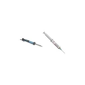 Velleman VTDESOL3 Pompe à dessouder avec ampoule à dessouder 230 V/30 W & MG Chemicals Pâte de flux sans nettoyage, Seringue de 10 mL