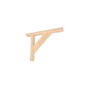 MASIDEF MEMBER OF THE WüRTH GROUP 65036 Support d'étagère carré en Bois Brut, Dimensions 23 x 23 cm, Charge de Travail maximale pour Couple 30 kg, Marron