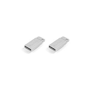 Verbatim Cl&eacute; USB Executive m&eacute;tal 32Go I USB 2.0 I USB Memory Stick I pour Laptop Ordinateur Portable ultrabook TV autoradio I Stick USB 2.0 I Cl&eacute; USB avec Anneau pour Porte-cl&eacute;s I argent&eacute; (Lot de 2)