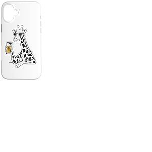 Girafe Cool Lunettes de Soleil Buveur de bière Girafes Coque pour iPhone 16 Plus