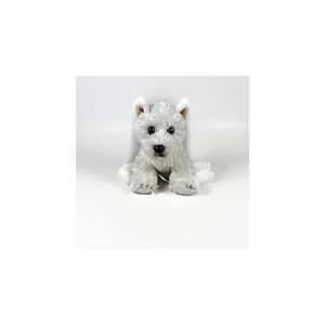 FUNDACIÓN BOCALAN - Peluche Westie Terrier Blanche Assise 12 cm - + 0 Mois (DeQube 939D00260)