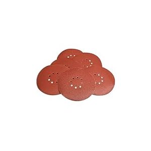 Evolution Power Tools SANDINGPAPER80G Pack de 6 Disques pour Ponceuse Manuelle/Ponceuse à Bras Télescopique 80 g, Red