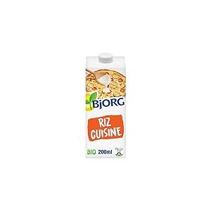 BJORG - Riz Cuisine - Préparation Culinaire Bio à Base de Riz - 100% Végétale - Faible en Sel - Texture Onctueuse - Parfaite pour Plats Sucrés et Salés - Écoreponsable - 20cl