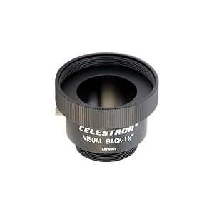 Celestron 93653-A 1.25 inch Visual Back - Adaptateur m&eacute;tallique qui s&rsquo;adapte au filetage des t&eacute;lescopes Schmidt Cassegrain Celestron de 5" &agrave; 11", compatible avec les accessoires 1,25", noir