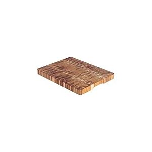 Billot de boucher en bois de teck FSC 50x38x4cm. (XL)