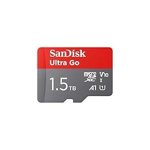 SanDisk 1.5 to Ultra Go microSDXC, Carte Micro SD + Adaptateur SD (pour Android Smartphone et Tablette, Video Full HDD, jusqu'&agrave; 150 Mo/s, UHS-I, La Performance A1, V10, Class 10, U1) pour Amazon