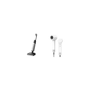 Mova X4 Pro Aspirateur Humide et Sec,Lavage à l'eau Chaude, Anti-enchevêtrement, Auto-Nettoyage à 100°C,Aspiration de 20 kPa.Turbo Sèche-Cheveux,Moteur brushless,110 000 RPM,séchage Rapide,4 Niveaux