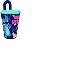 Tataway Gobelet 430 ml avec paille Stitch Palms : confortable, coloré et parfait à tout moment de la journée, avec un design tropical Disney apprécié des adultes et des enfants