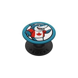 Requin Drapeau du Canada dr&ocirc;le Canadien PopSockets PopGrip Adh&eacute;sif