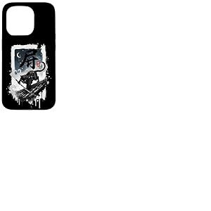 Katana Katana de Samoura&iuml; Ninja pour toiture Motif Chaton Noir Coque pour iPhone 15 Pro