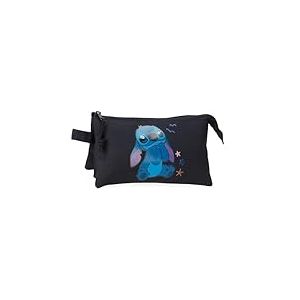 Disney Trousse Scolaire, fabriquée en Polyester, Triple Compartiment pour améliorer l'organisation, Taille idéale pour Transporter dans Le Sac à Dos, avec poignée latérale., Excited, Talla única,