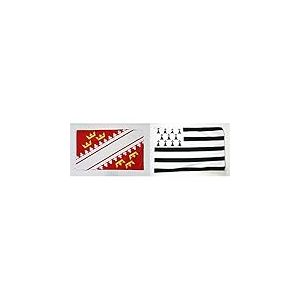 AZ FLAG Drapeau Alsace 150x90cm - Drapeau alsacien - Province d'Alsace 90 x 150 cm Polyester léger & Drapeau Bretagne 150x90cm - Drapeau Breton - France 90 x 150 cm Polyester léger