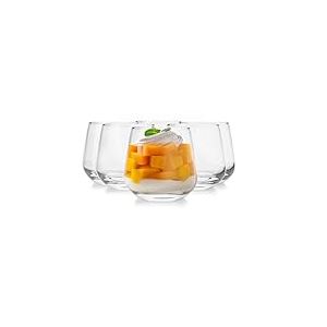 Glasmark KROSNO 1992 Lot De 6 Coupes &Agrave; Glace En Verre Transparent Coupes &Agrave; Dessert &Eacute;l&eacute;gantes 340 ml