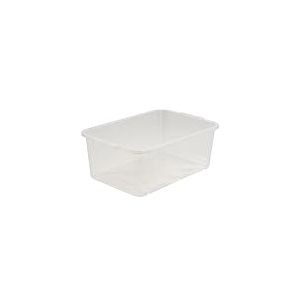 keeeper Petit Bac de Rangement 30x20 cm, polypropyl&egrave;ne, 4,5 l, Wilma, naturel/transparent (Lot de 6)