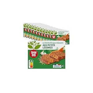 Céréal Bio Galettes Boulgour & Épeautre aux Petits Légumes - Végan et Bio - Simple et Rapide à Réchauffer - 200g (2 x 100g) - 189248