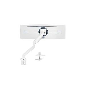 Vivo Bras de Moniteur Robuste en Aluminium de qualit&eacute; sup&eacute;rieure pour &eacute;crans Ultra Larges jusqu'&agrave; 124,5 cm et 15 kg, Support de Bureau Unique, Hauteur pneumatique, VESA Max 100 x 100, Blanc,