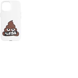 Emoji Poop Officiel Censur&eacute; Jaune Sourire Visage Coque pour iPhone 15