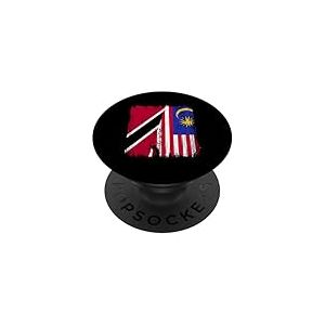 Demi Drapeau de la Trinité-et-Tobago Malaisie PopSockets PopGrip Adhésif