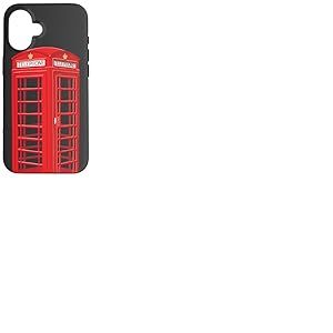 Cabine téléphonique anglaise, dessin à la main Coque pour iPhone 16