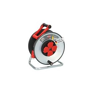 Brennenstuhl Professional SteelCore Enrouleur de câble SC 4100 IP44 (40 m, corps de tambour en tôle d'acier, utilisation de chantier et utilisation extérieure permanente, fabriqué en Allemagne)