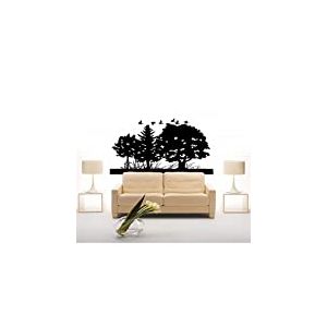 Tatoutex Stickers Arbres et Oies Sauvages - Jaune, L 198cm x H 110cm