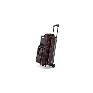 VEVOR Sac de Bowling &agrave; roulettes, Valise de Transport pour Bowling Capacit&eacute; 3 Boules, avec Compartiment pour Chaussures, Poche pour Accessoires Surdimensionn&eacute;e et Poign&eacute;e R&eacute;tractable Extensible