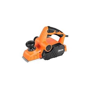 VEVOR Rabot &Eacute;lectrique Filaire Largeur de Coupe 82 mm Raboteuse &agrave; Bois &agrave; Main 900 W 14500 tr/min Profondeur Coupe R&eacute;glable 2 Lames Outil de Menuiserie pour Travail Chanfreinage Bois, Finition Lisse
