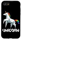 Origami Japonais Licorne Arc-en-Ciel Coque pour iPhone SE (2020) / 7/8