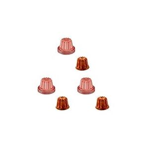 Tefal Creabake 3 moules à cannelés Orange 7,4 cm, Revêtement antiadhésif, Cuisson parfaite, Démoulage facile, Interchangeables, Empilables, Recettes créatives et savoureuses salées et sucrées J3059004