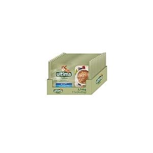 Ultima Nature Nourriture Humide pour Chat au Thon et Poisson de l'océan: 11 sachets de 4 x 85g - Total: 3,74 Kg