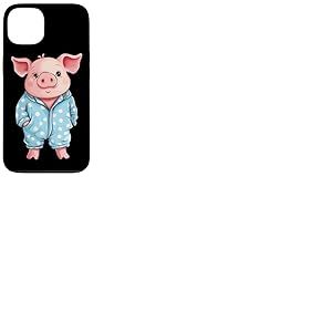 Cochon en pyjama pour un look amusant de soirée pyjama Coque pour iPhone 13