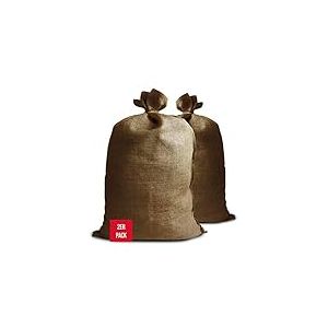Noor jute Sacs 65 x 115 cm, couleur marron - lot de 2