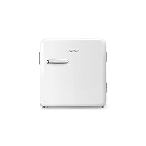 Comfee Mini réfrigérateur RCD50WH1RT(E) - Réfrigérateur rétro - Glacière de 47 l - Hauteur : 50 cm - 100 kWh/an - Blanc