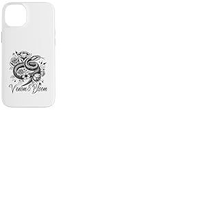 Venom & Bloom - Snake with Flowers Tattoo Style Coque pour iPhone 14 Plus